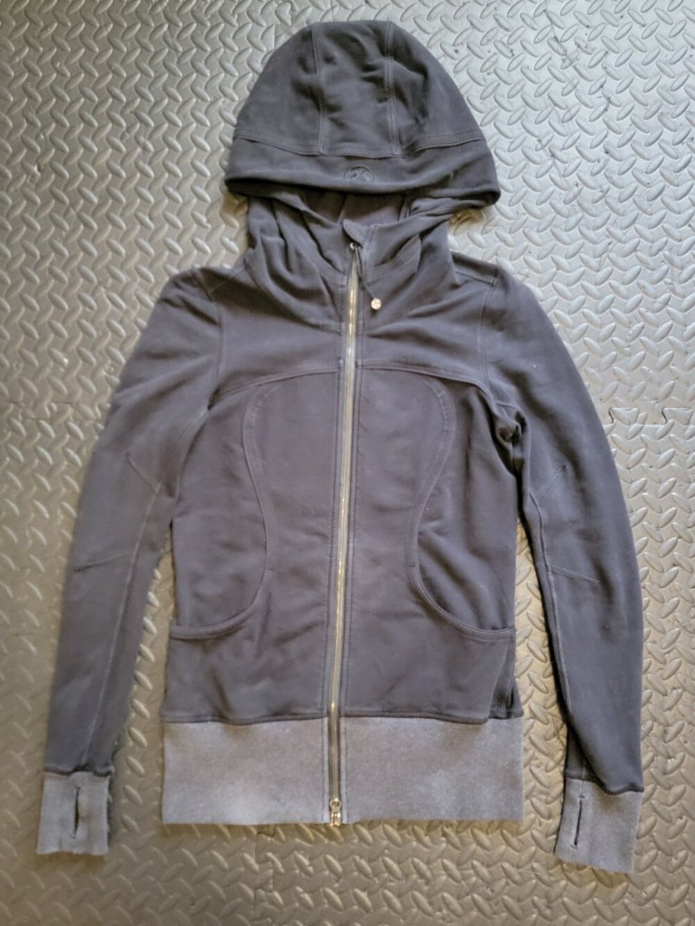 Lululemon athletica Womens Scuba Hoodie, Full Zip, Black, Size 6, Pockets, Used